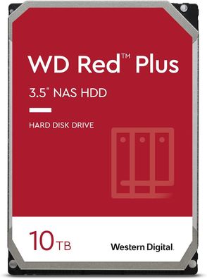 WD Red Plus interne Festplatte NAS 10 TB (3,5 Zoll, Workload-Rate 180 TB/ Jahr)