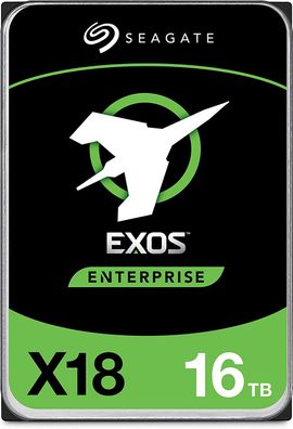 Seagate Exos X18 Enterprise 16TB HDD, CMR 3,5 Zoll, Hyperscale SATA 6GB/ s, 7.200