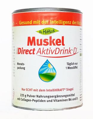 Dr. Hittich Muskel Direct AktivDrink D, 1/3/6x 225 g lösliche Collagen-Peptide