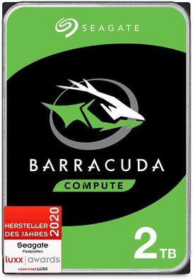 Seagate BarraCuda 2TB interne Festplatte HDD - 3,5 Zoll SATA 6Gb/ s 7200 RPM