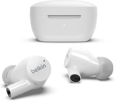Belkin SoundForm Rise True-Wireless-Kopfhörer In-Ear-Kopfhörer mit Ladecase weiß