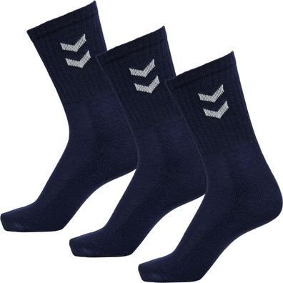HUMMEL Basic Socken 3er Pack (3 Paar Socken) Dunkelblau NEU