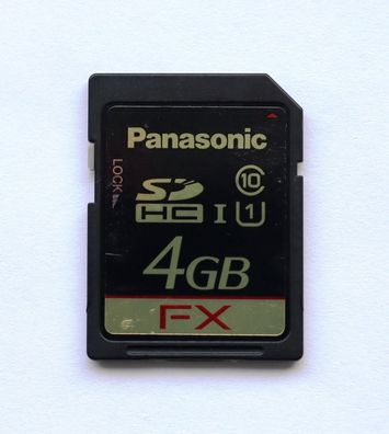 4GB Panasonic FX Secure Digital (SD) Class 10 SDHC Speicherkarte RP-SDF04G 4 GB