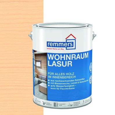 Remmers Wohnraum Lasur - Lieferform: 0,75 L Eimer Farbe: Birke