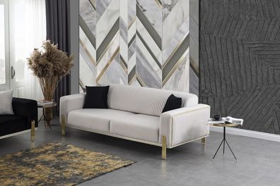 Weißer Dreisitzer Sofa Moderne Couch Polstermöbel Wohnzimmermöbel Neu