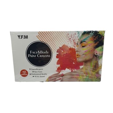 YFM Schminkset Paint Crayons Kit, 12 Stifte für Gesicht und Körper Schminkstifte
