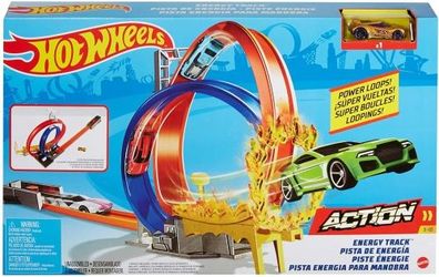 Mattel - Hot Wheels Energy Track Double Loop - Mattel - (Spie...