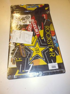 Dekorsatz Aufkleber Rockstar graphic kit passt an Suzuki Rmz 450 08-15 sw-gelb