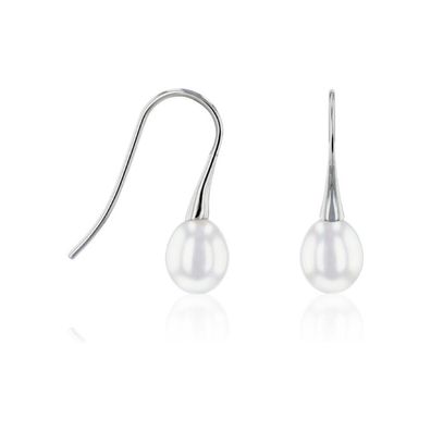 Luna-Pearls - HS1234 - Ohrhänger - 925 Silber rhodiniert - Süßwasser-Perle