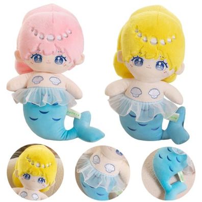 Gelb und Rosa Meerjungfrau Prinzessin Puppe Plüschtiere Spielzeug Mädchen