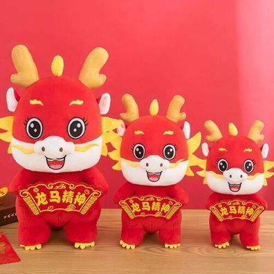 Entzückendes rotes Drachen Plüschtiere glückliches Maskottchen Plüsch Spielzeug