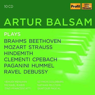 Johannes Brahms (1833-1897): Artur Balsam plays - - (CD / A)