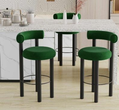 Grüner Moderner Barstuhl Designer Loungesessel Stilvoller Einsitzer