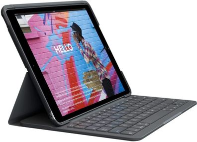 Logitech Slim Folio für iPad 7G 10,2 Zoll Tastatur-Case Qwertz graphite