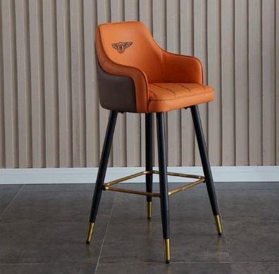 Designer Oranger Barstuhl Loungesitzer 1-Sitzer Moderner Einsitzer Neu