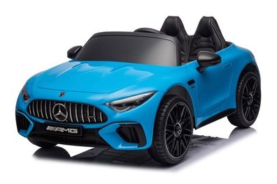 Kinder Elektroauto Mercedes-Benz SL63 zwei Motoren + LED + Audio + FB blau