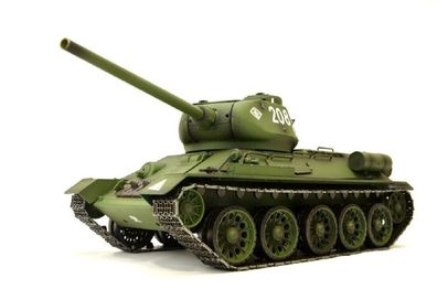 RC Panzer "Russischer T-34/85" 1:16 Heng Long -Rauch&Sound + Stahlgetriebe und 2