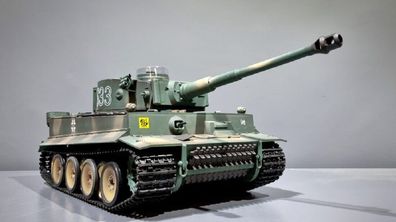 RC Panzer "German Tiger I S33" Heng Long - 1:16, Rauch&Sound + Stahlgetriebe und 2