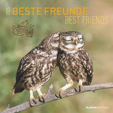 Kalender 2025 -Beste Freunde Best Friends 2025- 30 x 30cm