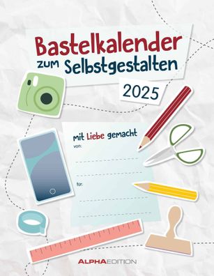 Kalender 2025 -Do-it Yourself weiß 2025- 24 x 31cm