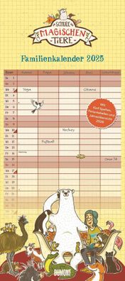Kalender 2025 -Familien Schule der magischen Tiere 2025- 22 x 49,5cm