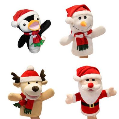 Festlicher Weihnachtsmann Bauchredner-Puppen-Spielzeug - Mundbewegung Plüschtiere