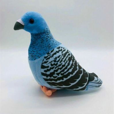 Simulation Taube Plüschtiere Realistischer weicher gefüllter Vogel Blau 27cm Kinder