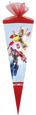 Nestler Schultüte 35cm rund Tüllverschluss mit Textilborte Hasbro "Transformers - ...