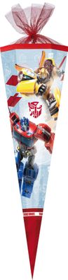 Nestler Schultüte 85cm 6-eckig Tüllverschluss mit Textilborte Hasbro "Transformers...