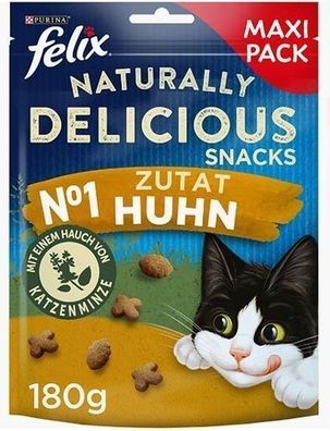Felix, Natürlich Lecker, Katzenleckerli, 180g - Premium Snacks für Katzen