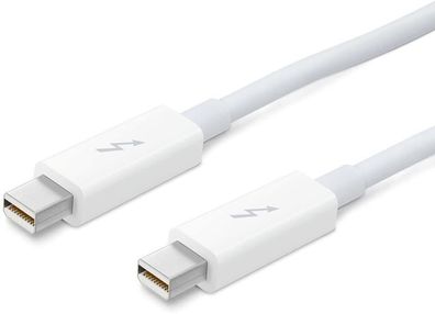 Apple Thunderbolt Kabel 2m Übertragungsrate 20 Gbit/ s MD861ZM/ A weiß