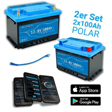Supervolt Polar LiFePO4 200Ah 12.8V mit Heizung & Bluetooth BMS