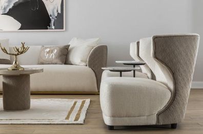 Luxus Sessel Design Sofa Sitzer Lounge Club Polster klassisch Sitz Relax Neu
