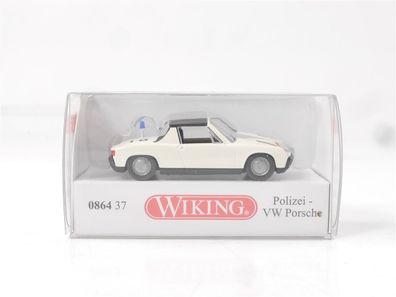Wiking H0 086437 Modellauto Polizei VW Porsche 914 1:87