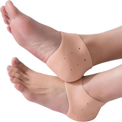 2 Silikon Gel-Socken Fersenschutz Fersensporn Einlegesohlen Fersenbandage Fuß b