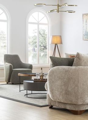 Sessel Luxus Couch 1 Sitzer Sofa Textil Stoff Couchen Relax Club Möbel