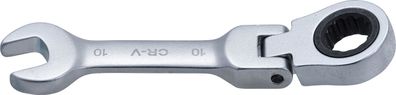 Ratschenring-Maulschlüssel | kurz | abwinkelbar | SW 10 mm BGS