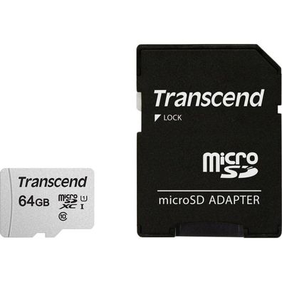 300S 64 GB microSDXC (silber, UHS-I U1, Class 10)