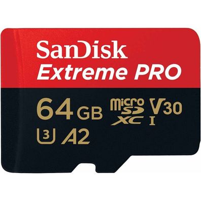 Extreme PRO 64 GB microSDXC (UHS-I U3, Class 10, V30, A2)