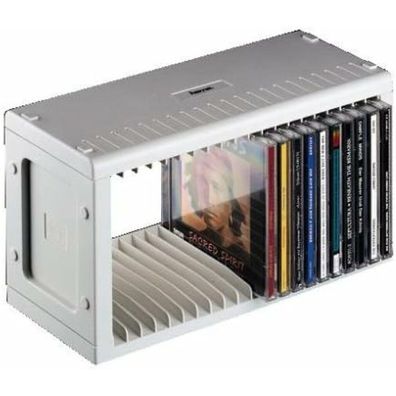 hama 20er CD-/ DVD-Regal CD-Rack 20 grau