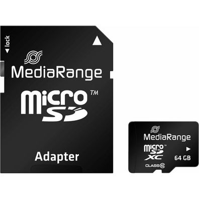 64 GB microSDXC (schwarz, Class 10)