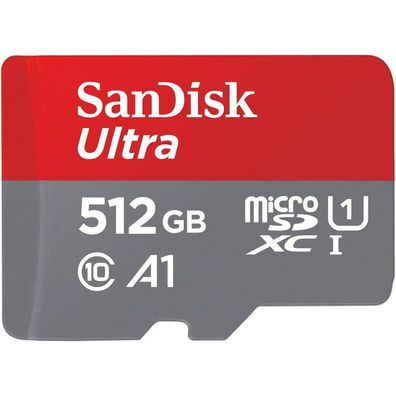 Ultra 512 GB microSDXC (grau/ rot, UHS-I U1, Class 10, A1)