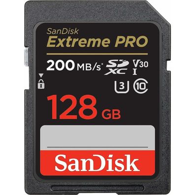 Extreme PRO 128 GB SDXC (schwarz, UHS-I U3, Class 10, V30)