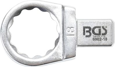 Einsteck-Ringschlüssel | 18 mm | Aufnahme 9 x 12 mm BGS