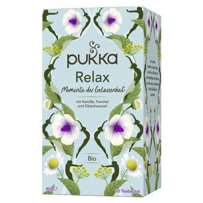 Pukka Pukka Bio-Kräutertee Relax, mit Kamille, Fenchel und Eibischwurzel,20 Teebe...