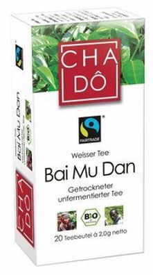 Cha Dô 6x Fairtrade Bai Mu Dan Teebeutel 20x2g 40g