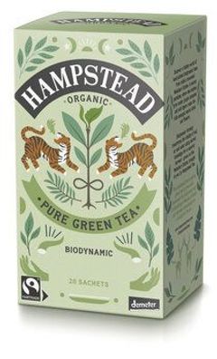 Hampstead Tea Organic Demeter and Fairtrade Pure Green Tea 40g