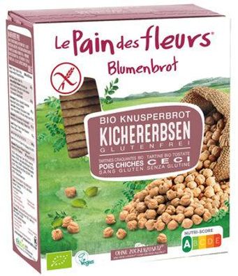 Blumenbrot - Le Pain des Fleurs 6x Knusprige Bio Kichererbsen-Schnitten 150g