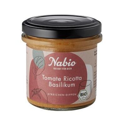 Nabio 6x Nabio Mediterraner Aufstrich Tomate Ricotta Basilikum 135g