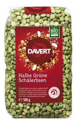 Davert 3x Halbe Grüne Schälerbsen 500g 500g